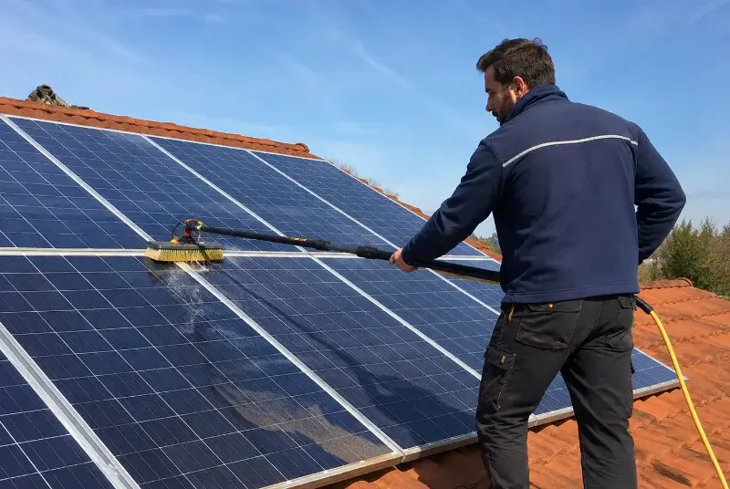 Nettoyage et entretien de panneaux solaires dans le Rhône