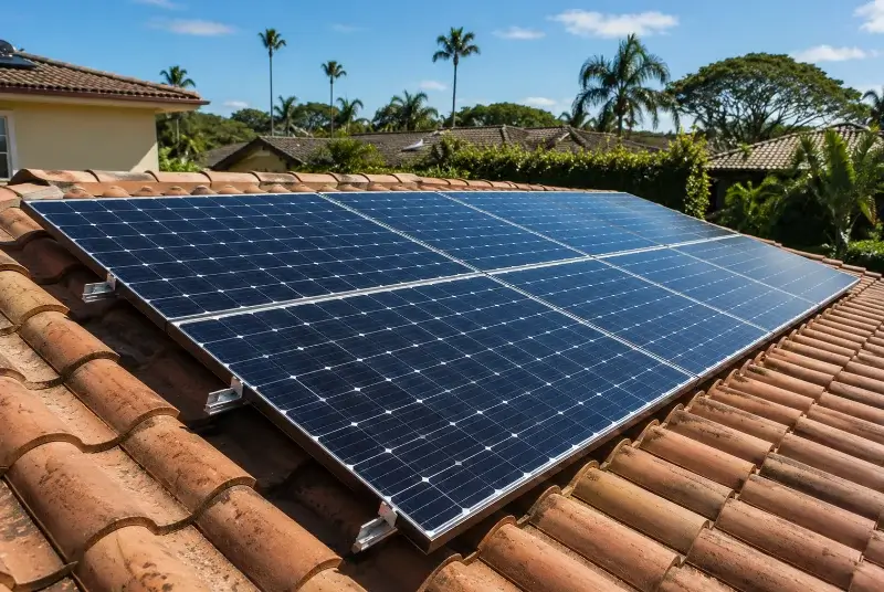 Installation de panneaux solaires dans le Rhône